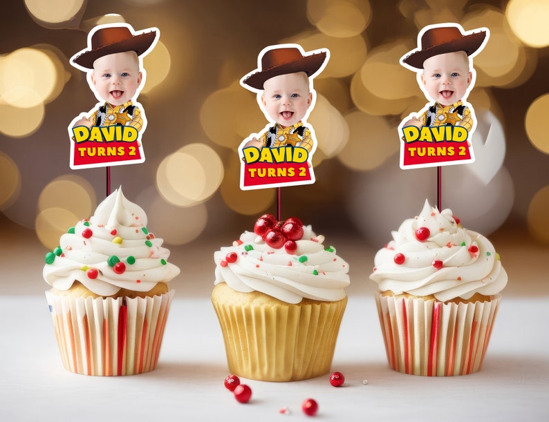 Custom Sheriff Woody Caketoppers, Toy Story Birthday Party Decor