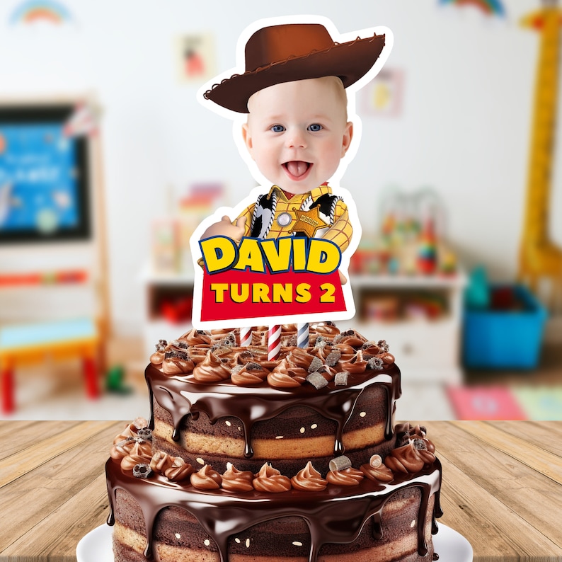 Custom Sheriff Woody Caketoppers, Toy Story Birthday Party Decor