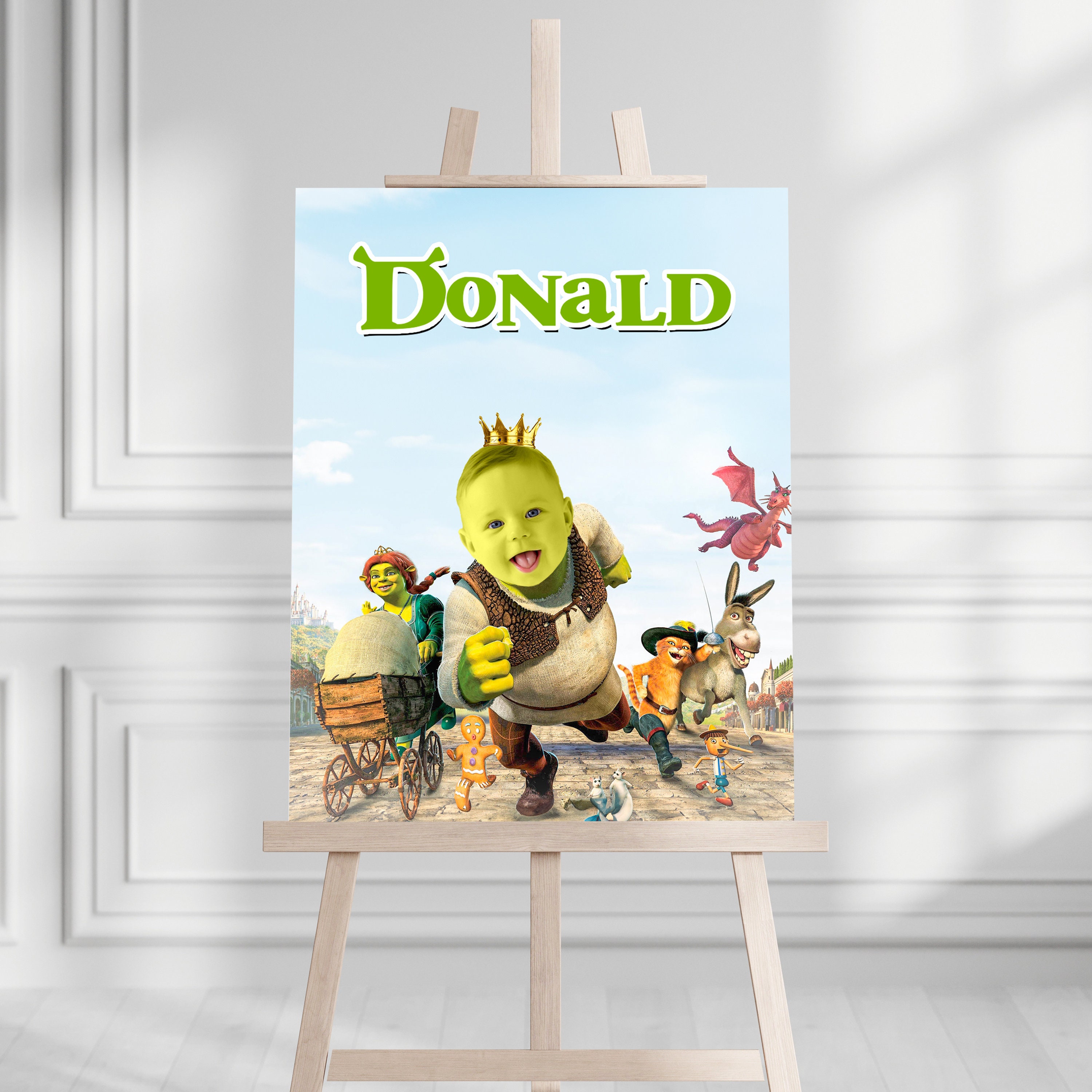 Custom Shrek Portrait – Personalized Cartoon Art – Digital Fantasy Character Illustration – Fun Gift for Kids & Adults