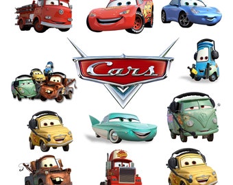 Paquete Cars PNG - Lightning Mqqueen PNG - Descarga instantánea - Png de alta resolución - Cars Clipart - Mcqueen Clipart - Impresión de sublimación Png