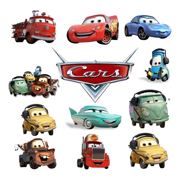 Cars PNG Bundle - Lightning Mqqueen PNG - Instant Download - High Resolution Png - Cars Clipart - Mcqueen Clipart - Sublimation Print Png