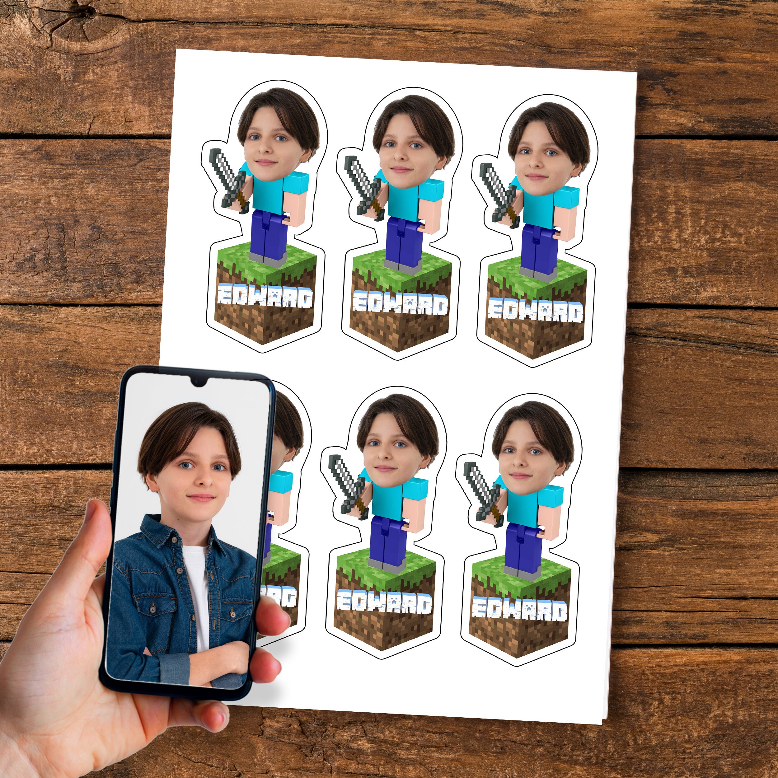 Block-Style Custom Cupcake Toppers