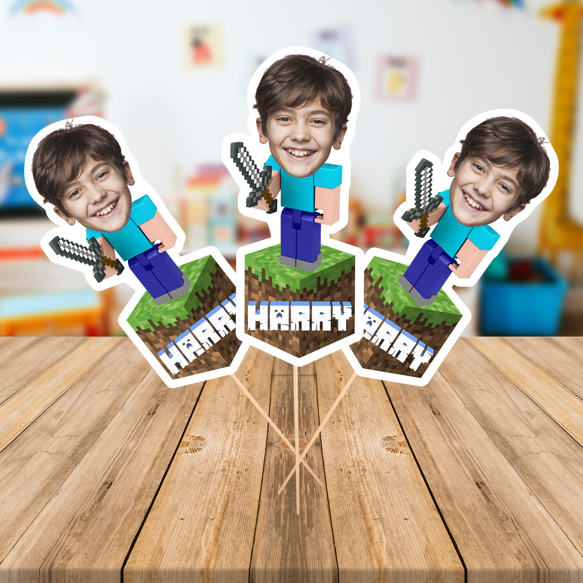 Block-Style Custom Cupcake Toppers