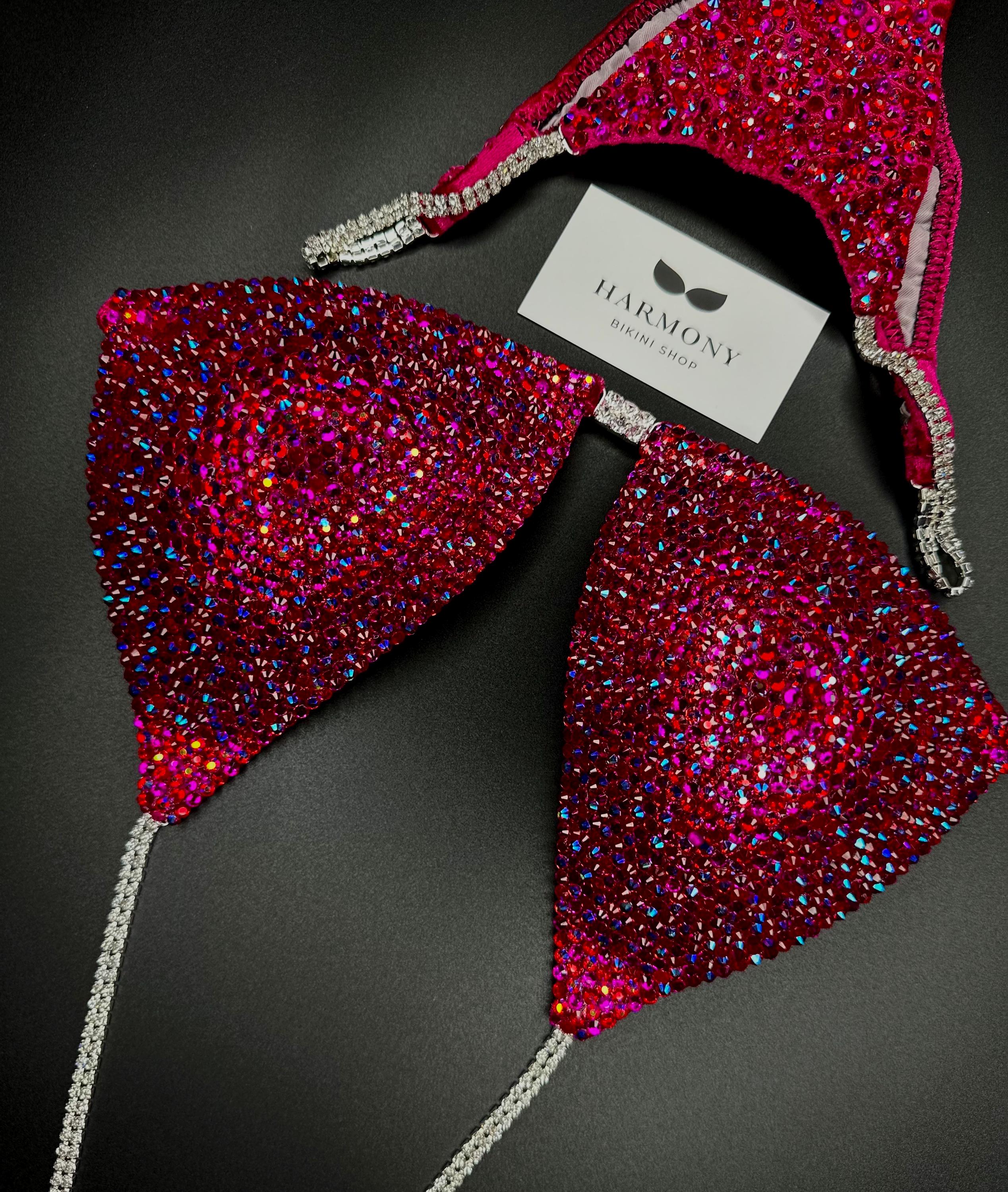 Fitness bikini base red - Etsy 日本