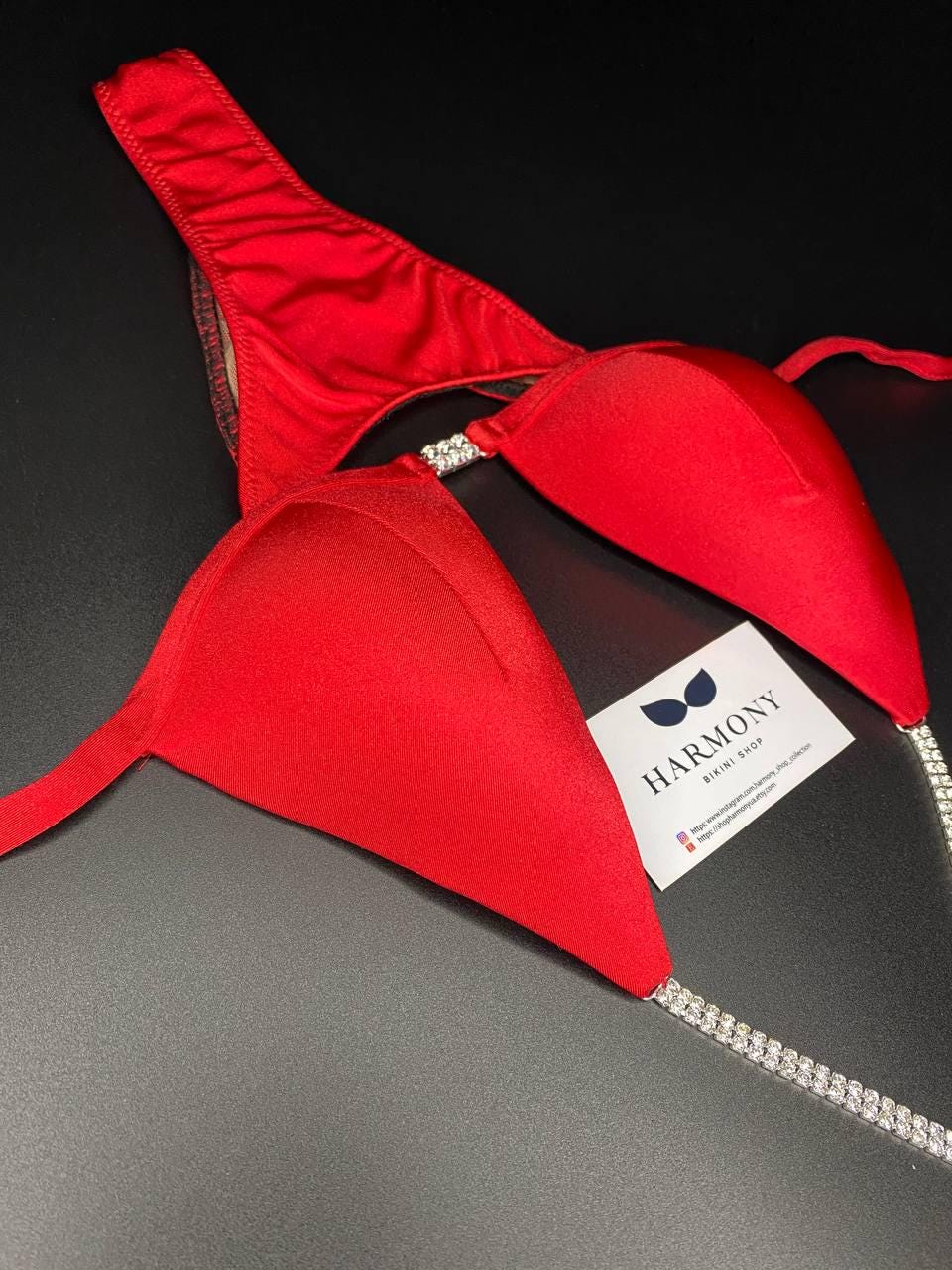 Fitness bikini base red - Etsy 日本