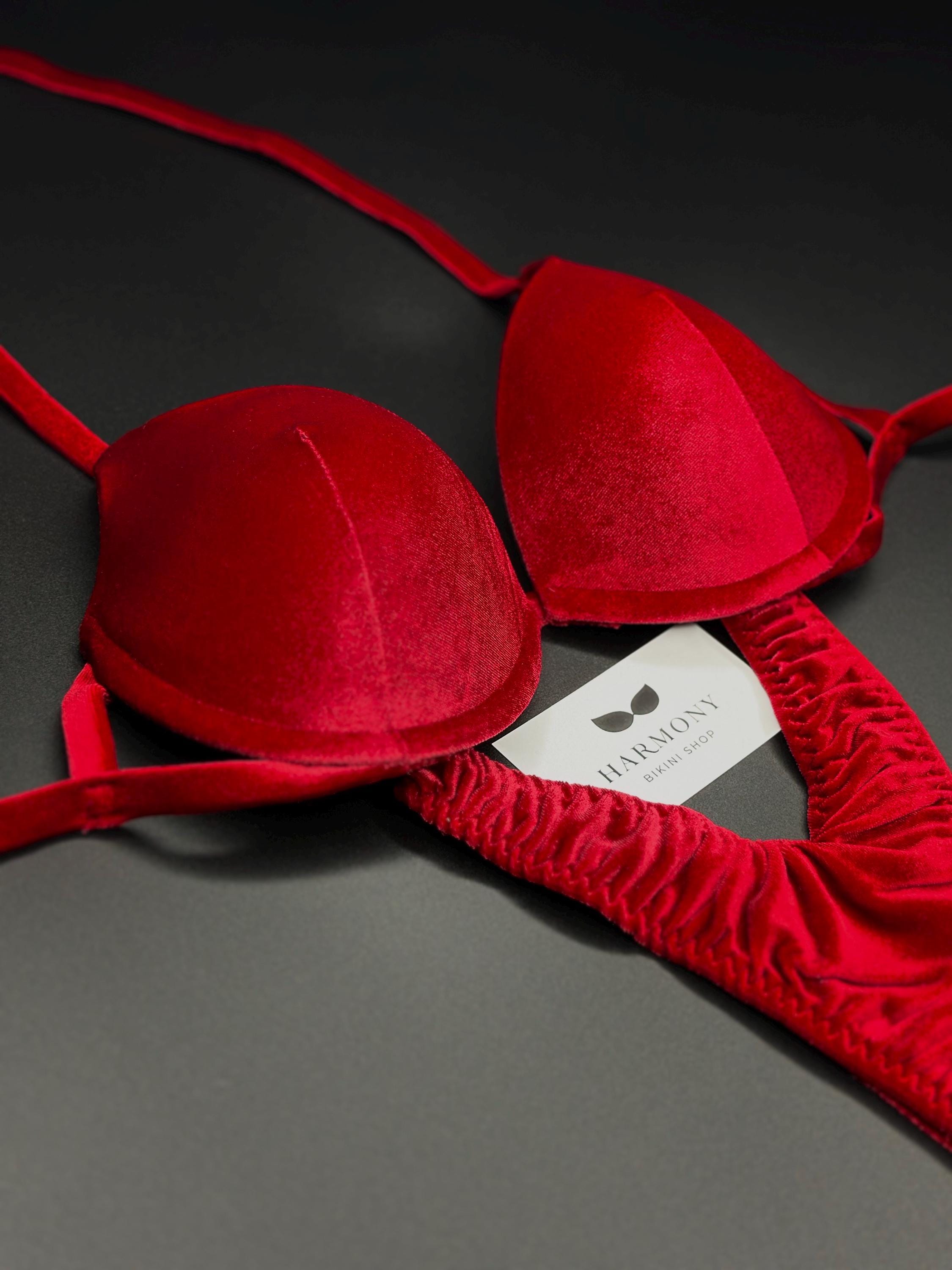Fitness bikini base red - Etsy 日本