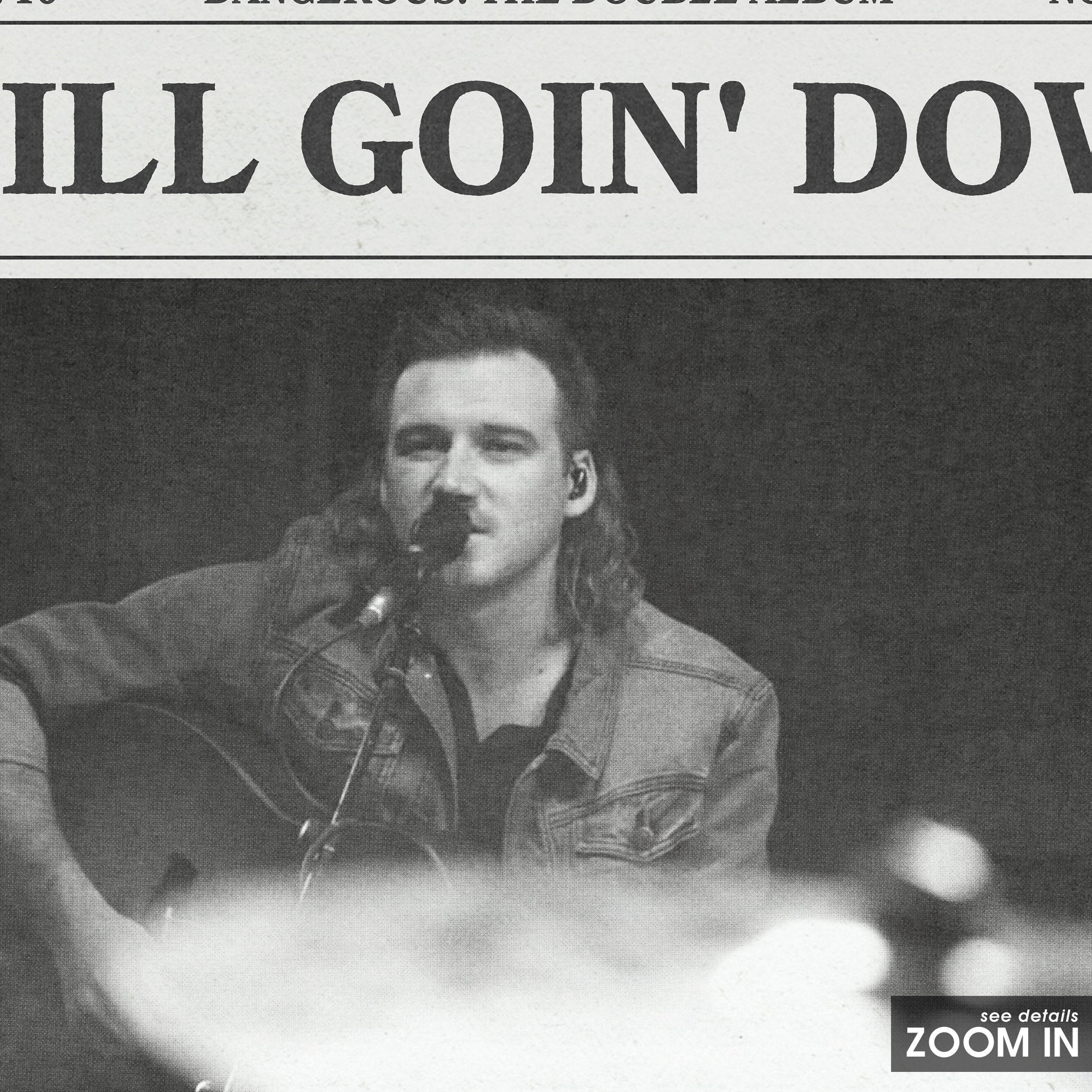 Morgan Wallen Retro Newspaper Print, Still Goin Down Poster, Lyrics