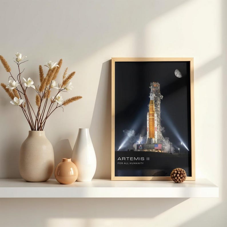 Artemis II Poster - NASA Orion Spacecraft Wall Art - Moon Mission Print - Space Lover Gift image 5