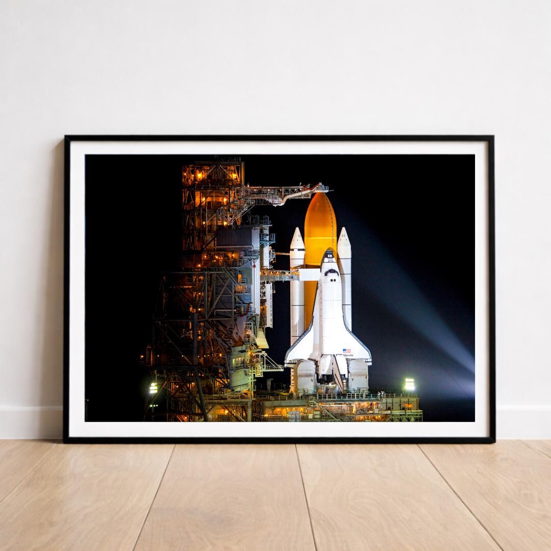 NASA Space Shuttle Launch Poster - STS Wall Art - Vintage Spacecraft ...