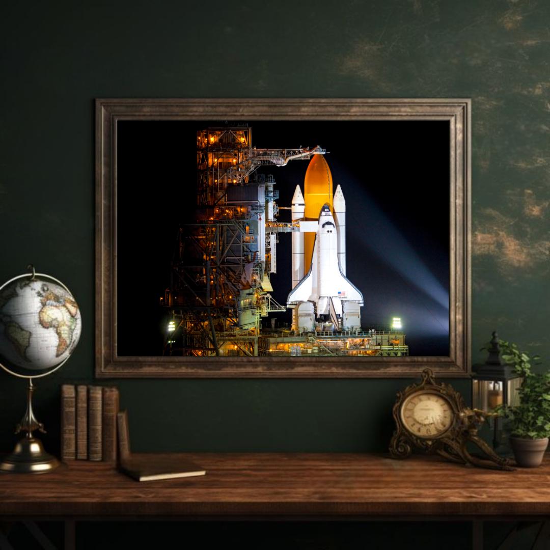 NASA Space Shuttle Launch Poster - STS Wall Art - Vintage Spacecraft ...