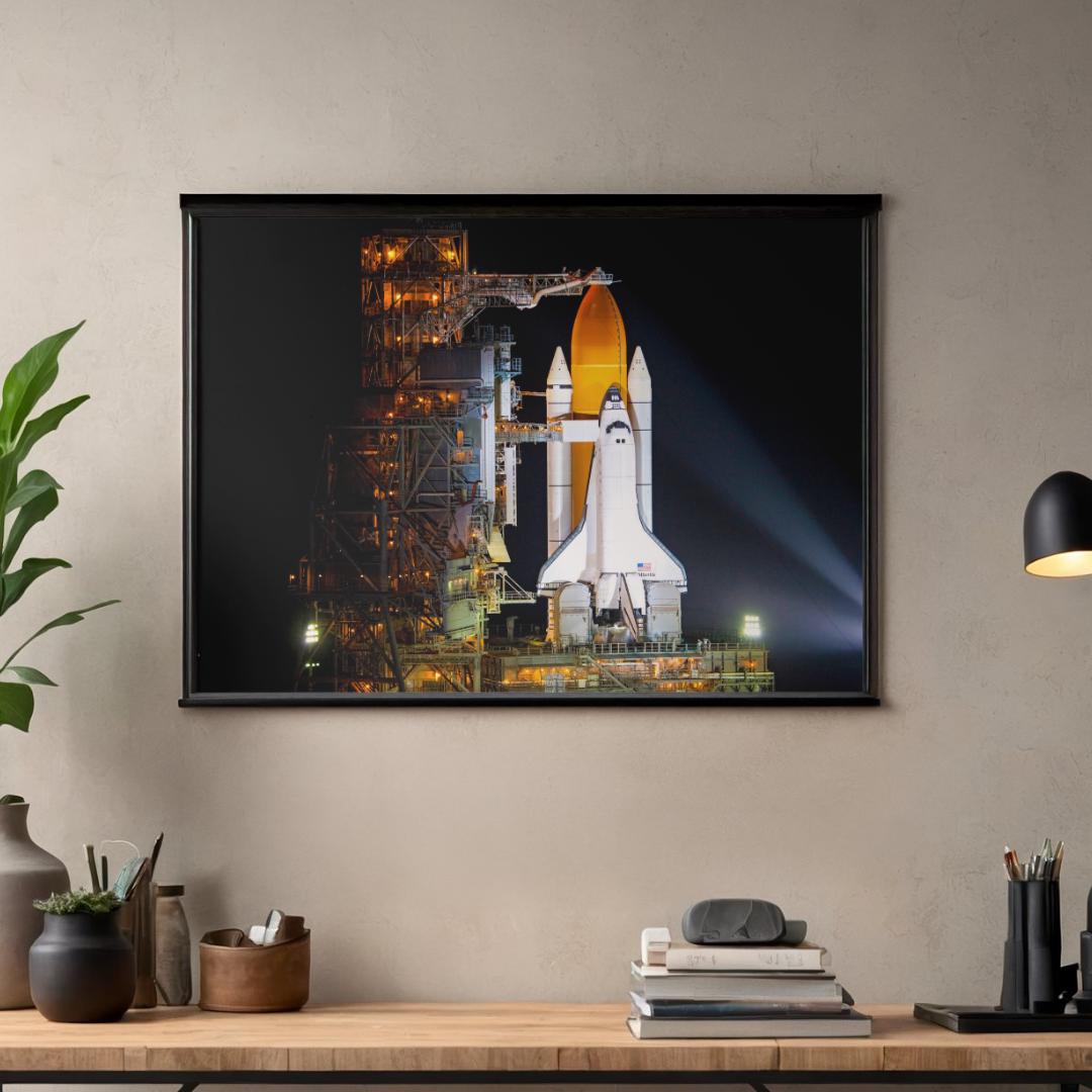 NASA Space Shuttle Launch Poster - STS Wall Art - Vintage Spacecraft ...