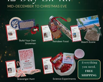 12-Day Ready-Made Elf Kit | Short Holiday Countdown with Pre-Bagged Elf Props & Daily Scenes | Easy Starter Kit for Busy Parents (2026)