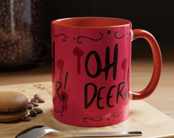 ハズビン・ホテルのアラスターの「OH DEER」マグカップ。朝食