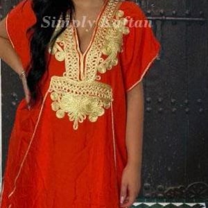 Kaftan Red and gold dress, RED dress, red and gold dress, Moroccan kaftan dress, red moroccan kaftan, kaftan for women