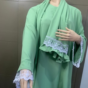 Gebetskleid Abaya Jilbab Maxikleid Khimar Muslimisches Gebetskleid Bescheidenes Kleid Islamisches Kleid Gebet Abaya für Frauen Gebetskleidung Salah Kleid