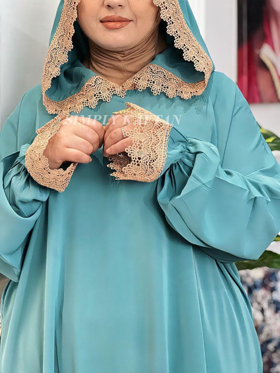 Modest Muslim Girl’s Practical One Piece Prayer Dress - Lilac main image 1