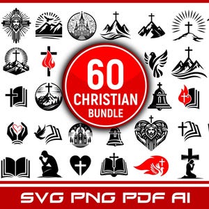 Christianity Bundle SVG Christian Logo Designs Cross Faith Vector PNG PDF