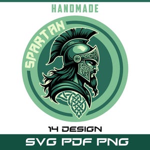 14 Spartan Warrior Bundle SVG PNG PDF Vector Art Clipart for Shirt and Logo