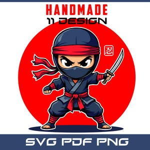 T-Shirt Designs Mini Ninja Bundle | Ninja Boy PNG SVG PDF