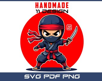 T-Shirt Designs Mini Ninja Bundle | Ninja Boy PNG SVG PDF