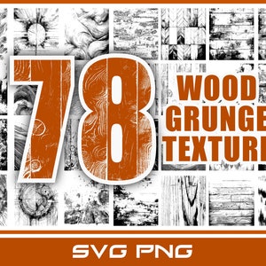 Wood Grain Grunge Texture Clipart Bundle (78) SVG PNG