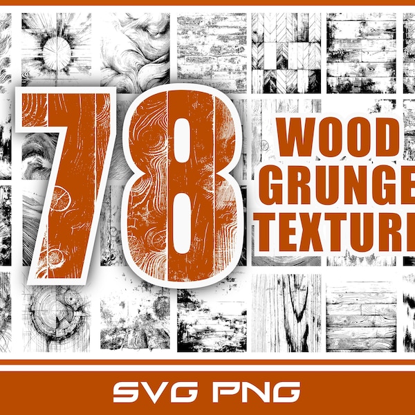 78 Wood Grain Pattern Grunge Texture SVG PNG Clipart Bundle | distressed svg | wood grain svg | wood vector svg | wood grain pattern