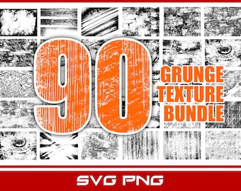 90 Grunge distressed texture SVG PNG clipart bundle | Distressed Background | Vintage Textures Bundle | distressed overlay