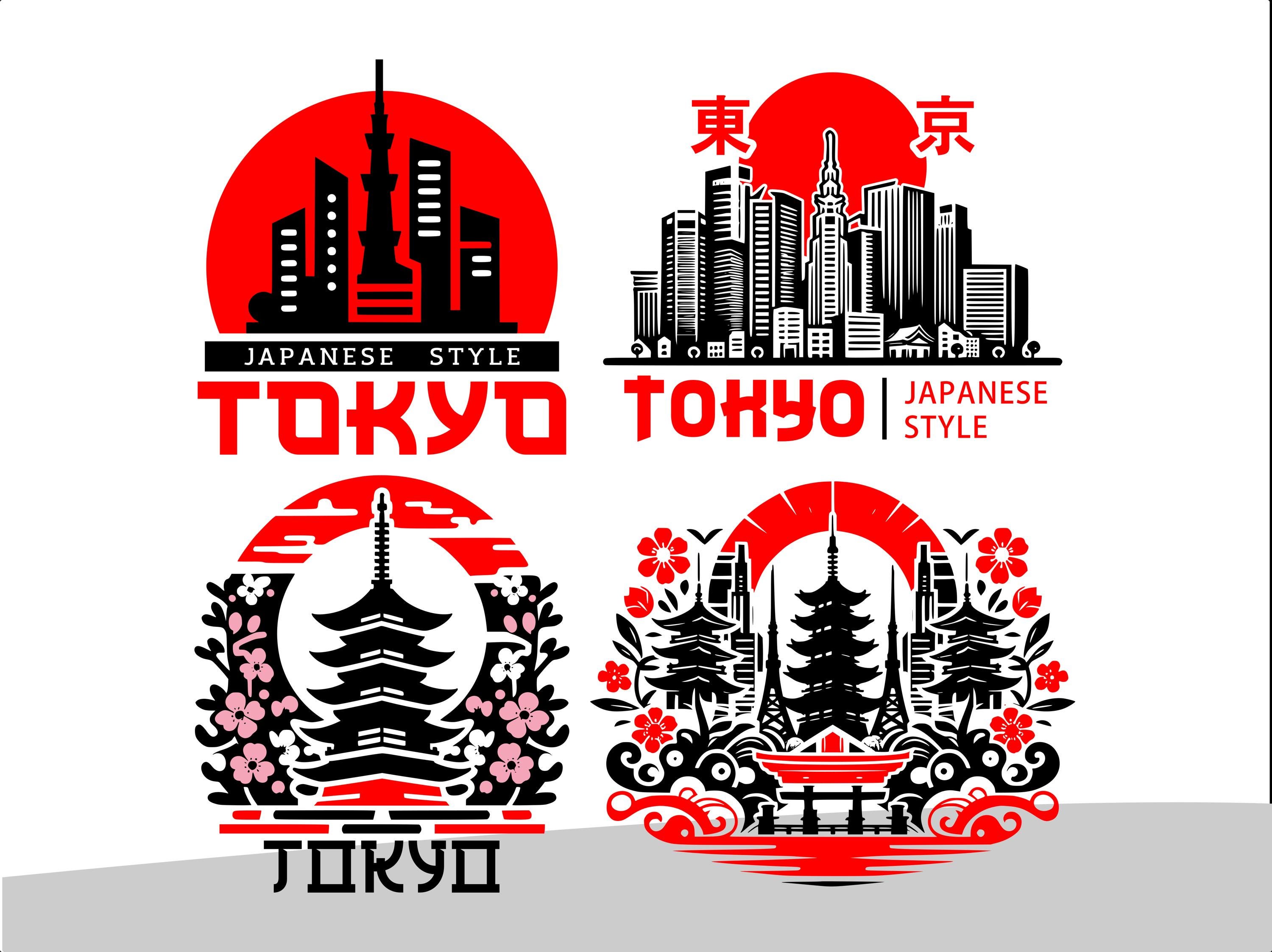 Japanese SVG Mini Bundle With Tokyo Art Designs for Shirts Prints Logos ...