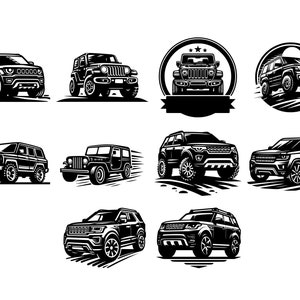 50 Off-road car 4x4 SUV 4WD Car Logo svg png pdf Bundle Clipart, car png clipart, 4x4 digital download, 4WD car, 4x4 Car cricut 画像 7