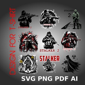 Hero S.T.A.L.K.E.R. Game Art Design | SVG, PDF, PNG for T-Shirts, Clothes and Digital Projects