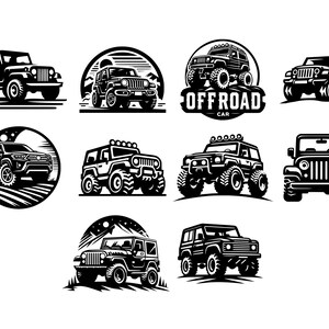 50 Off-road car 4x4 SUV 4WD Car Logo svg png pdf Bundle Clipart, car png clipart, 4x4 digital download, 4WD car, 4x4 Car cricut 画像 6