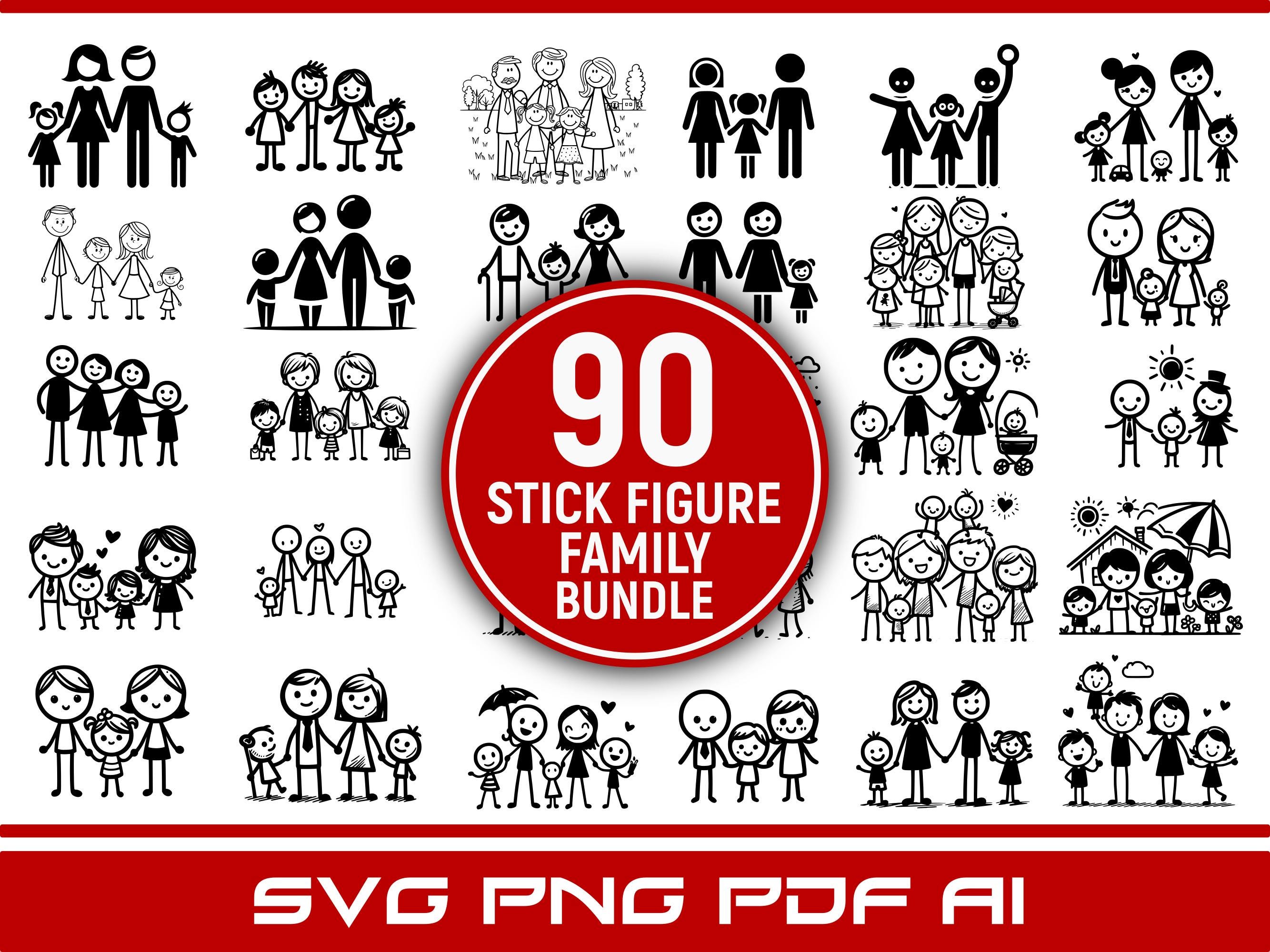 Familie stok figuren - Etsy België, image size:2667x2000