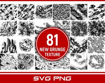 81 New Pack Grunge Texture Pattern SVG PNG Clipart Bundle | Vintage Grunge | Distressed Texture | Distressed Overlays | texture bundle