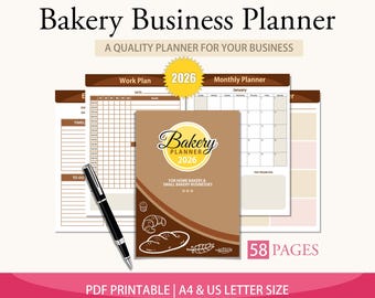 Home Bakery Business Planner – 2026 Baking Organizer PDF for Small Bakery Owners