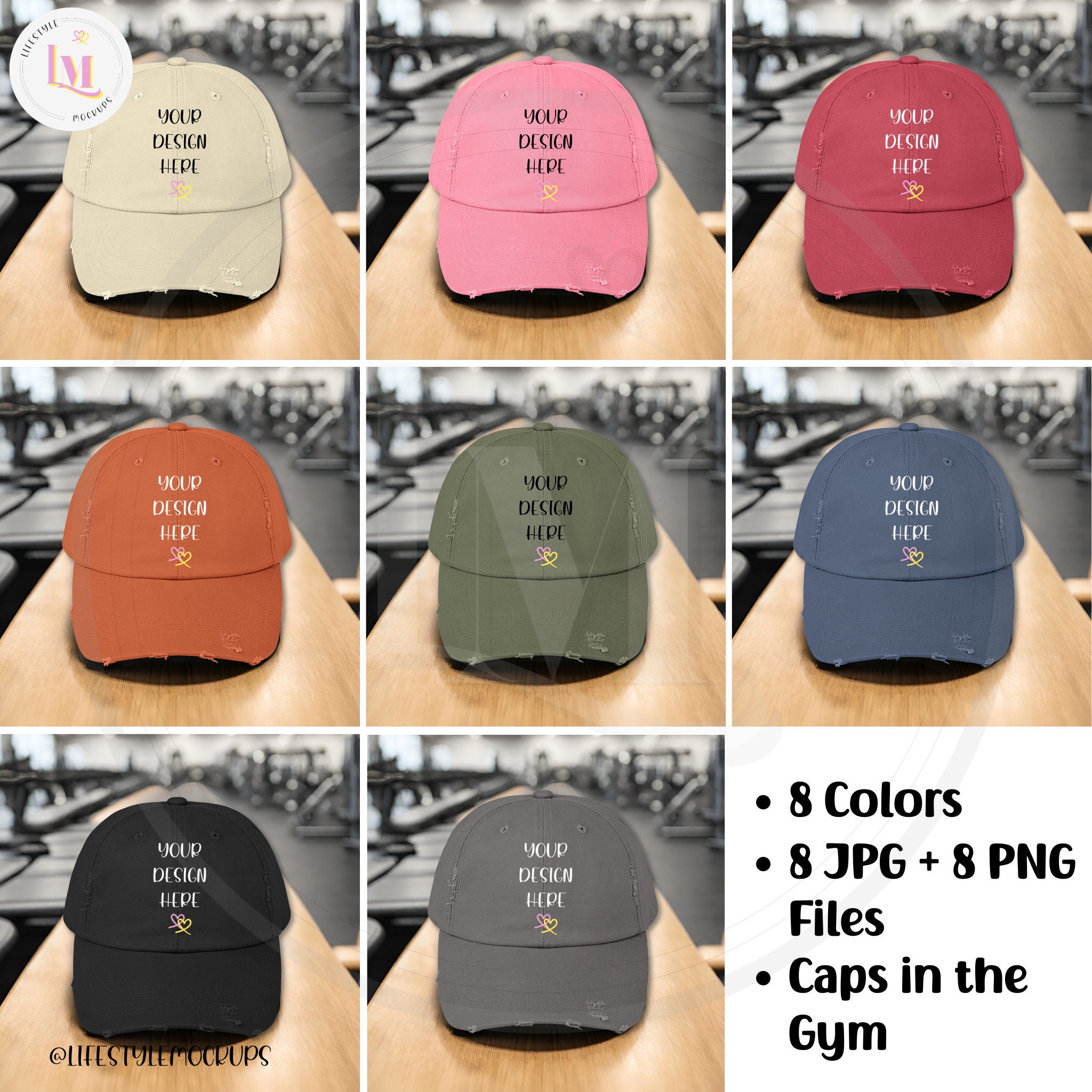 DT600 DISTRESSED CAP Mockup Bundle,transparent Png Dad Hat Bundle ...