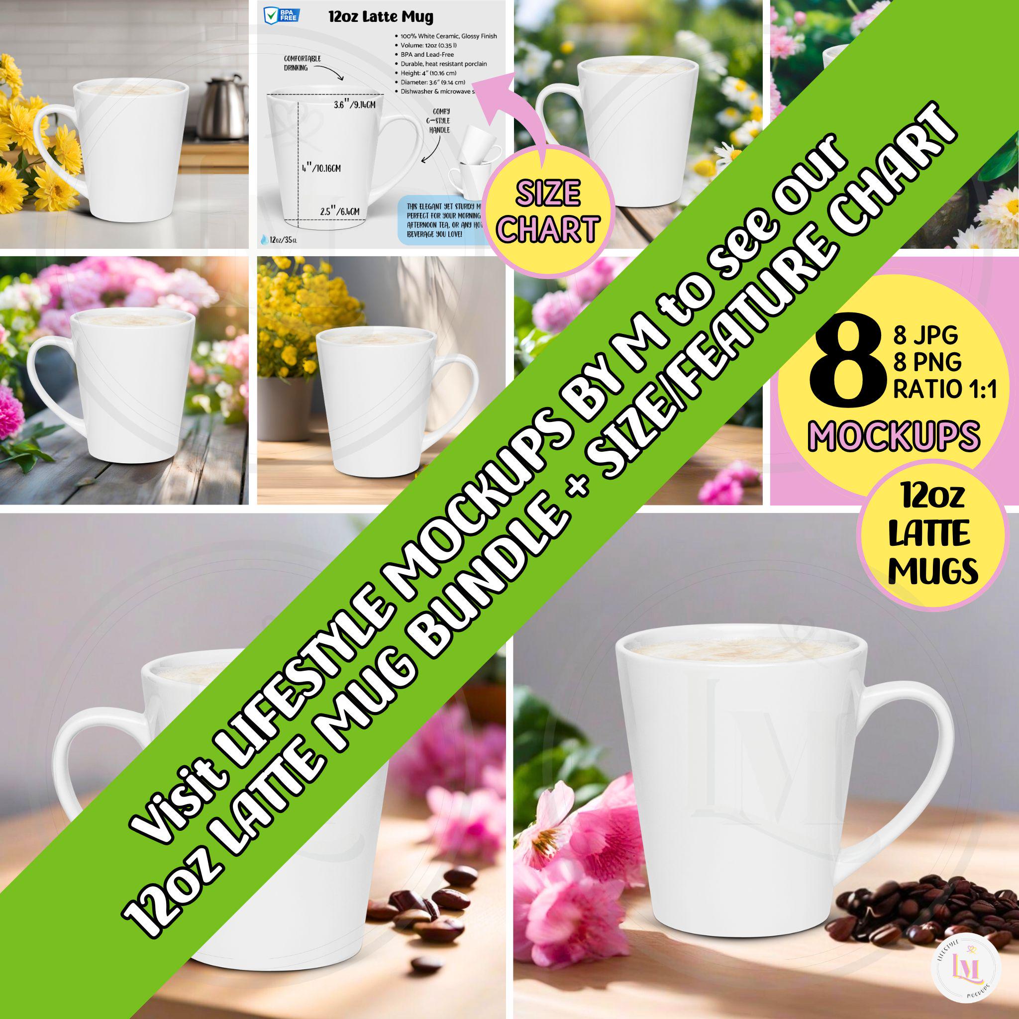 12oz LATTE MUG Size Chart 12 Oz White Latte Mug Features Chart Instant  Download, Printful Glossy Latte Mug Info, 12oz Coffee Mug Dimensions - Etsy
