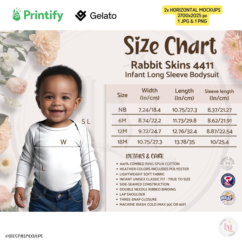 RABBIT SKINS 4411 Size Color Chart Rabbit Skins Infant Long Sleeve ...