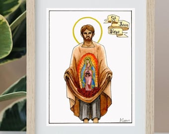 St. Juan Diego - 6x8" Luster Print Our Lady of Guadalupe