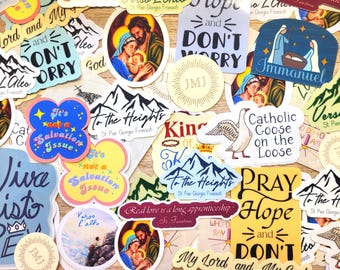 Random Sticker Pack Christian Catholic - Die Cut Vinyl Prices Vary