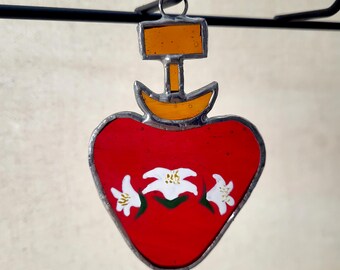 Most Chaste Heart of St. Joseph - 2x3.5" Stained Glass Suncatcher