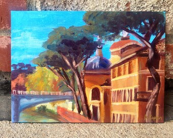 Italy #1 - Original 6x8" Acrylic Painting