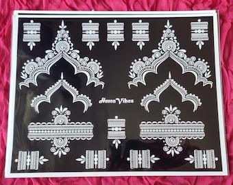 Plantillas de henna / Fáciles de aplicar en casa