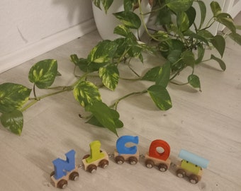 Personalized wooden train