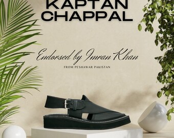 Premium Leather Shoe, Chairman Imran Khan Style | Premium Leather Kaptaan Chappal, Height-Increasing Men's Sandals | Perfect Gifts