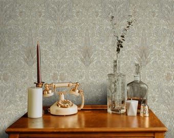 William Morris Natural Floral Snakeshead Wallpaper Peel And Stick Decorative Mural