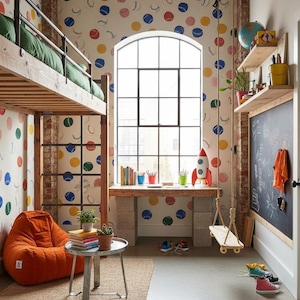 Baseball Pattern Wallpaper Colorful Peel And Stick Playful Mural