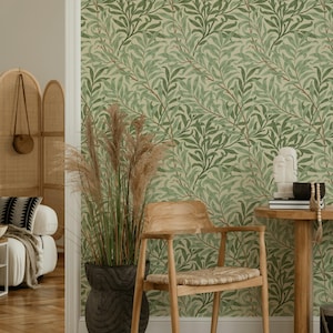 Carta da parati Willow Boughs di William Morris / Carta da parati murale con motivi naturali senza tempo per un arredamento raffinato