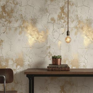 Textured Wallpaper Cracked Peel and Stick Gold Look Decorative Mural - Etsy