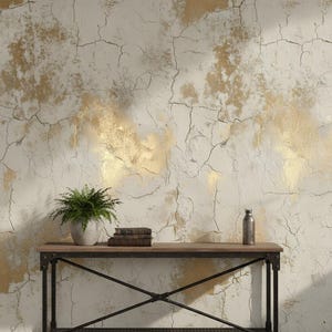 Textured Wallpaper Cracked Peel and Stick Gold Look Decorative Mural - Etsy