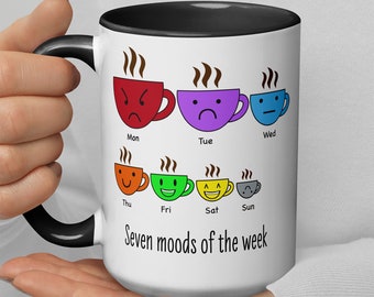Mood of the Day Mug, Unique Gift, Coffee Mug, Mood of the Day Mug, Perfect  Gift, Coffee Cup, Colorful Emotional Faces Mug - Etsy